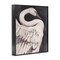 Stupell Industries Swan Portrait on Grey Framed Giclee Wall Art Design by Grace Popp